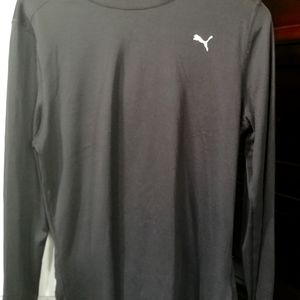 like new PUMA black workout activewear top hoodie